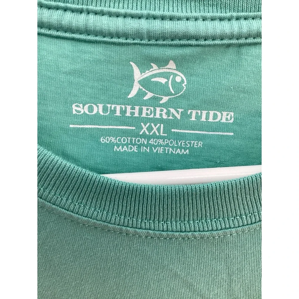 Mens‎ Southern Tide Golf 19th Hole Long Sleeve Tshirt -Mint Green
